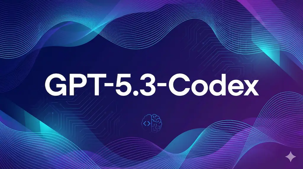 Portada GPT-5.3-Codex con fondo azul y texto central